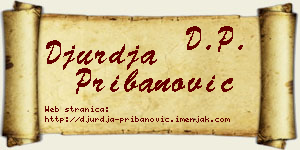 Đurđa Pribanović vizit kartica